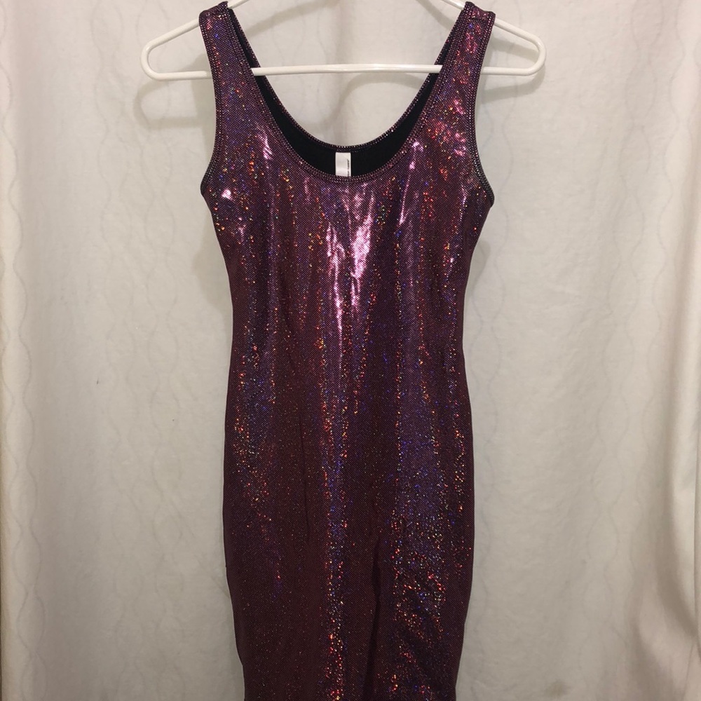 American Apparel Holographic Pink Dress Small